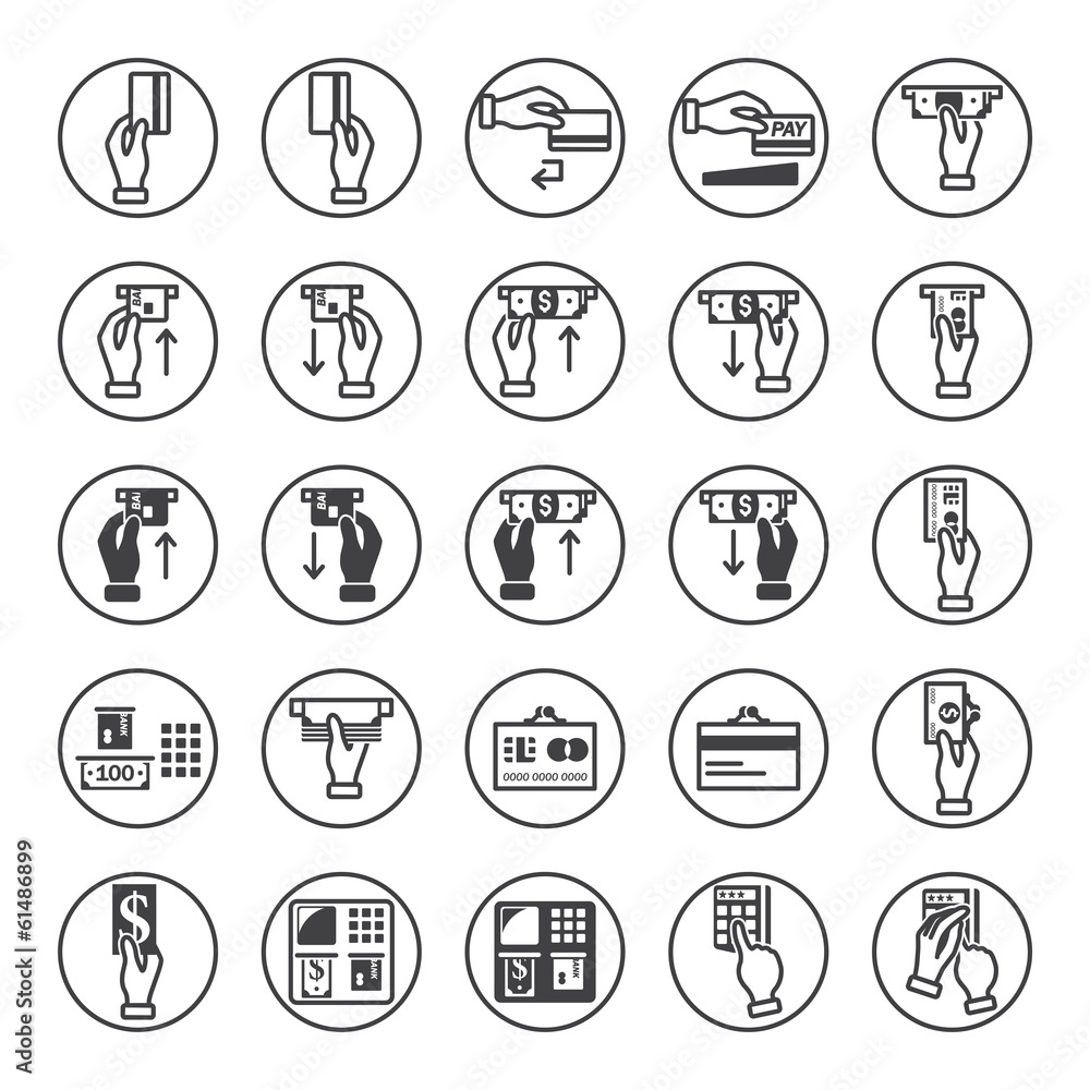 banking icons set banking icons set