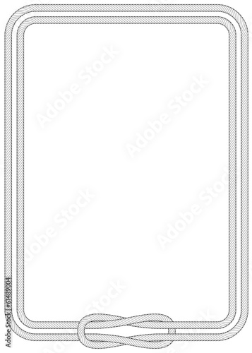 Cornice in corda con nodo