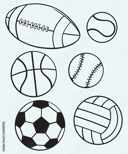 Collection sports balls