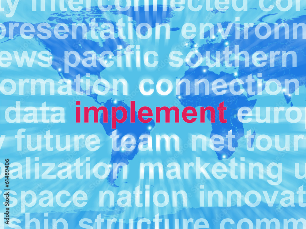 Implement Word Cloud Shows Implementing Or Executing A Plan Implement Word Cloud Shows Implementing Or Executing A Plan