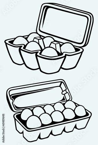 Eggs in a carton package