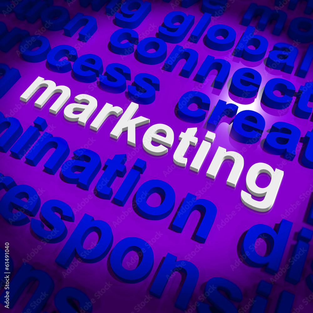 Marketing In Word Cloud Means Market Advertise Sales