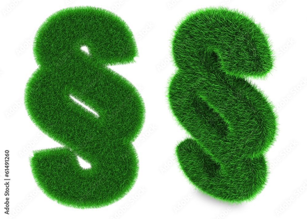 Paragraph symbol made of grass Paragraph symbol made of grass