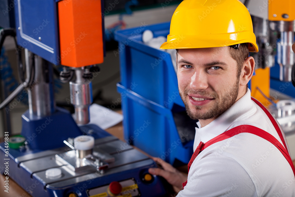 Warehouse worker during job Warehouse worker during job