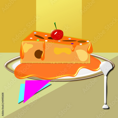 Porción de pastel