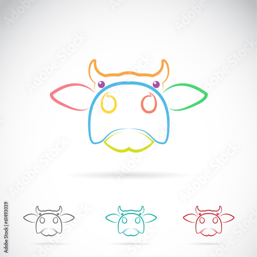 Vector image of an cow face