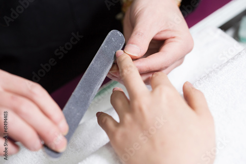 Manicure process.