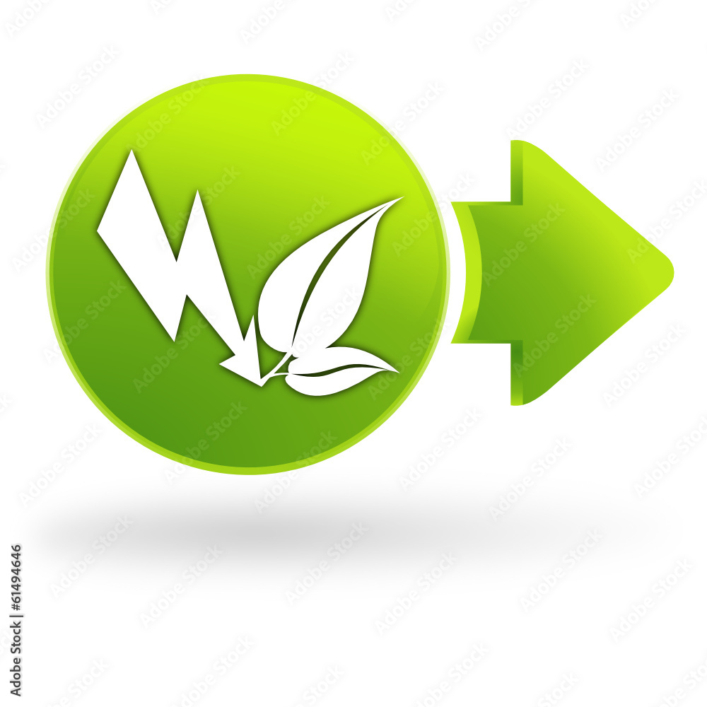 énergie verte sur symbole web vert énergie verte sur symbole web vert