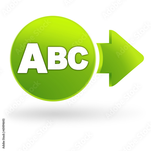 alphabetique sur symbole web vert