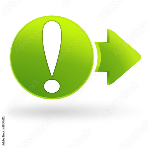 danger sur symbole web vert