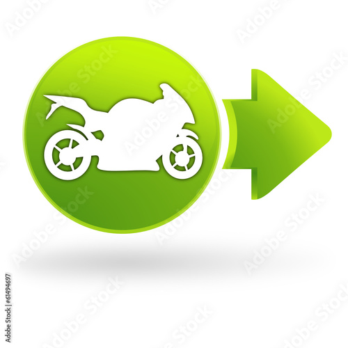 moto sur symbole web vert