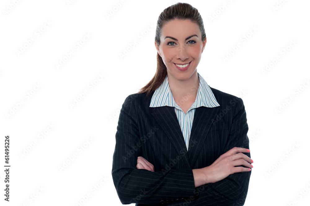 Smiling professional lady posing with arms crossed Smiling professional lady posing with arms crossed