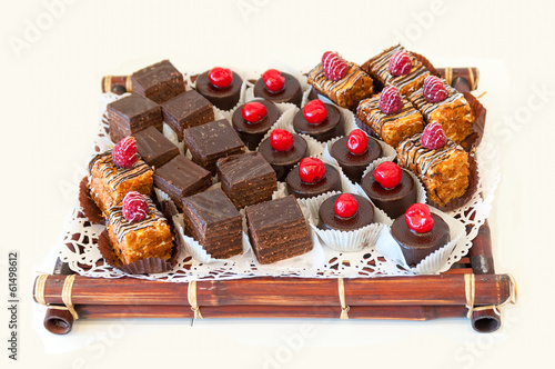 Obraz na płótnie cakes on the tray