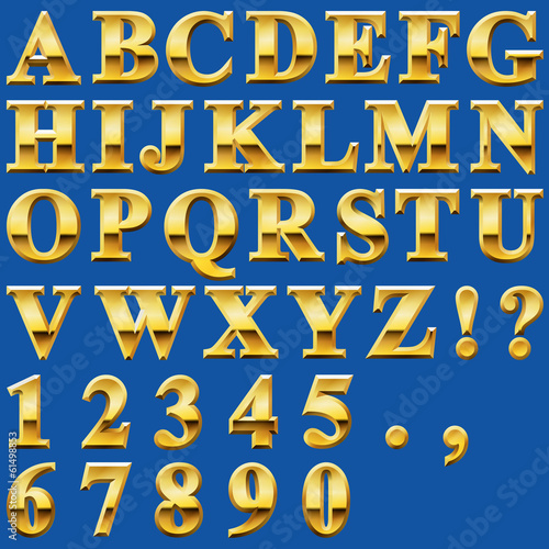 Gold Metal Letters