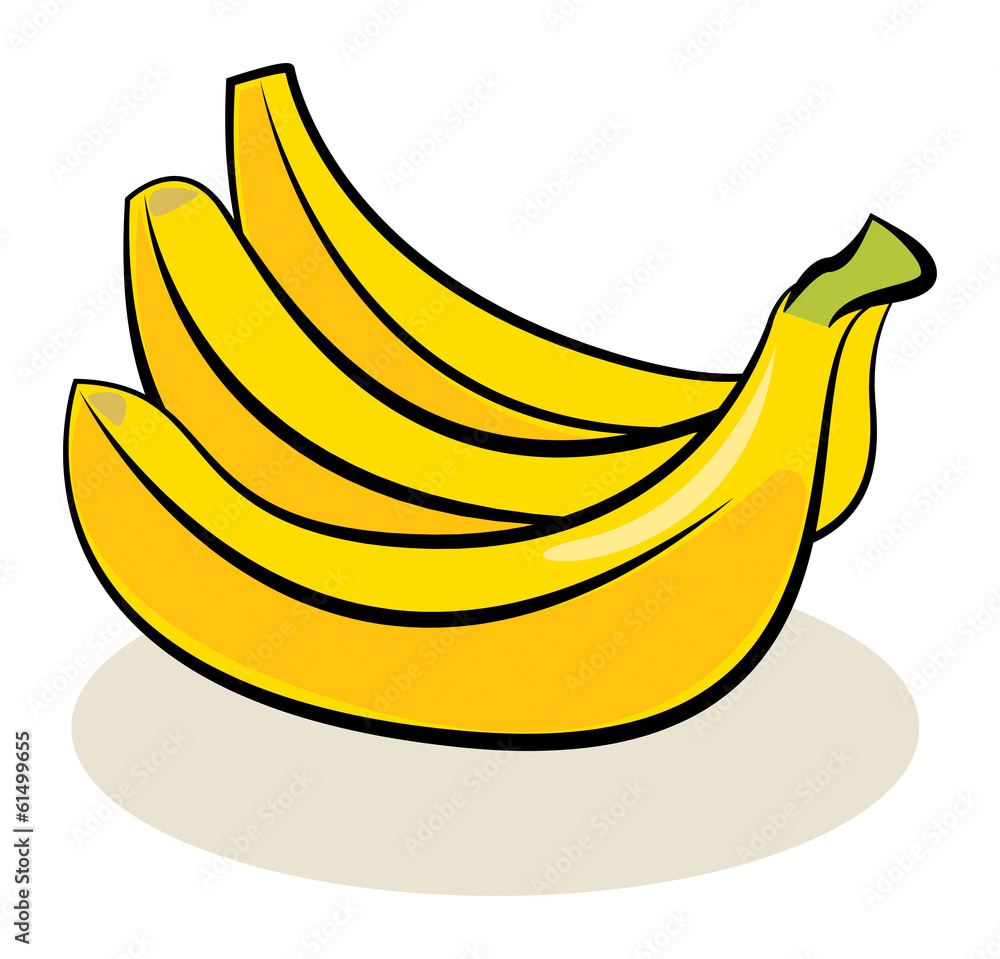 Fruit, Banana, vector illustration