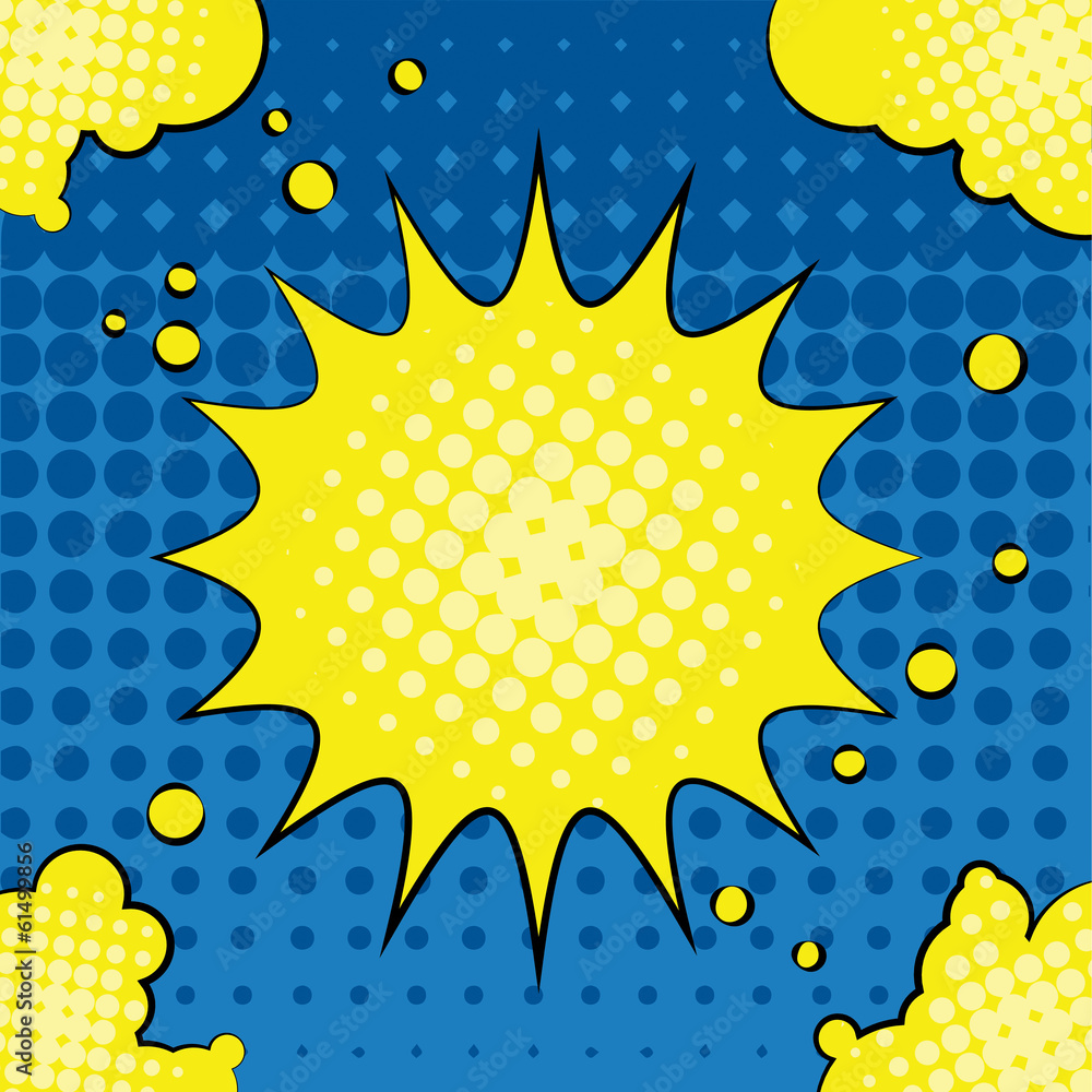 Comic book explosion abstract, vector illustration
