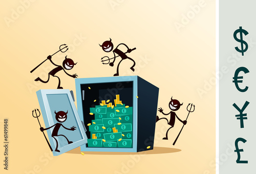 safe deposit box damaged by thief