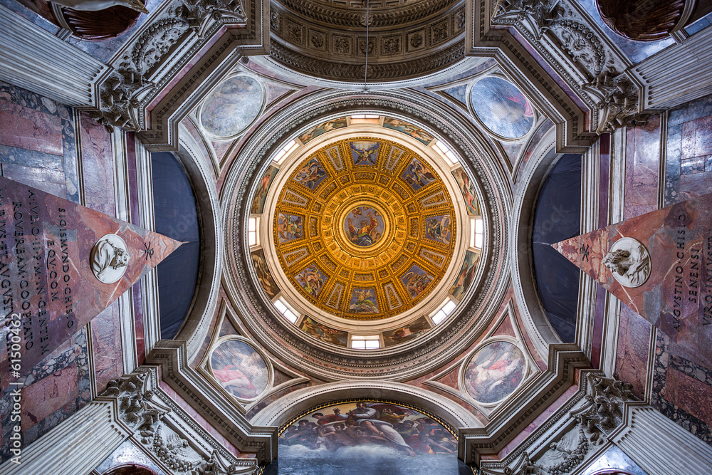 view of chapel at Santa Maria del Popolo church. Rome.