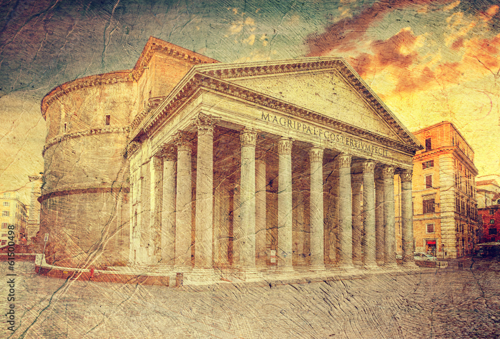 Obraz premium view of Pantheon in the morning. Rome. Italy.