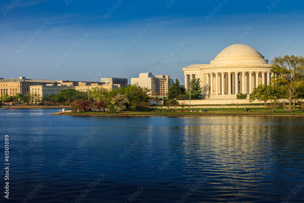 the Jefferson Memorial during the Cherry Blossom Festival in DC