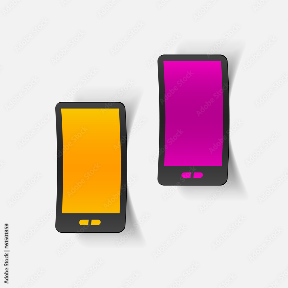 realistic design element: smartphone realistic design element: smartphone