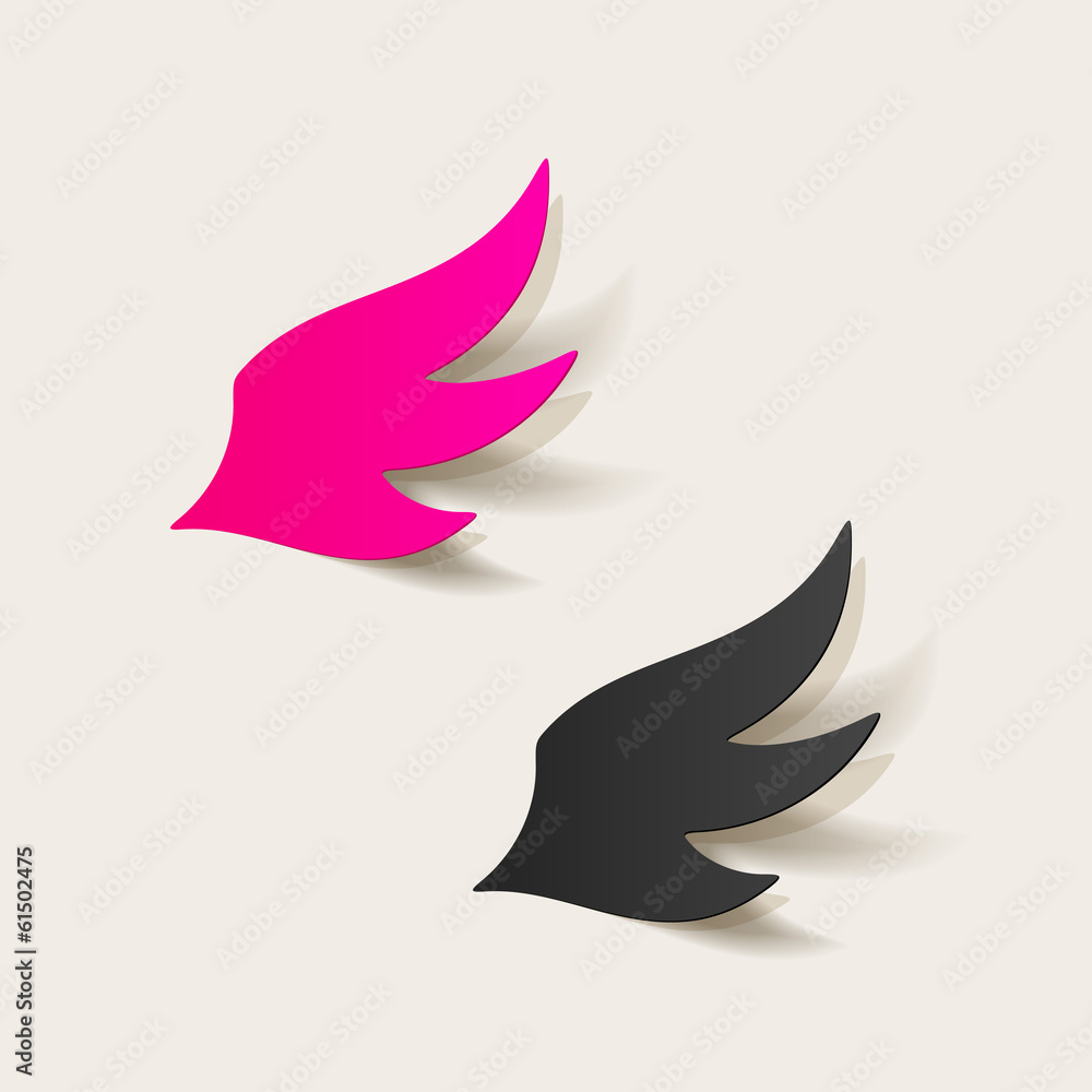 realistic design element: wing realistic design element: wing