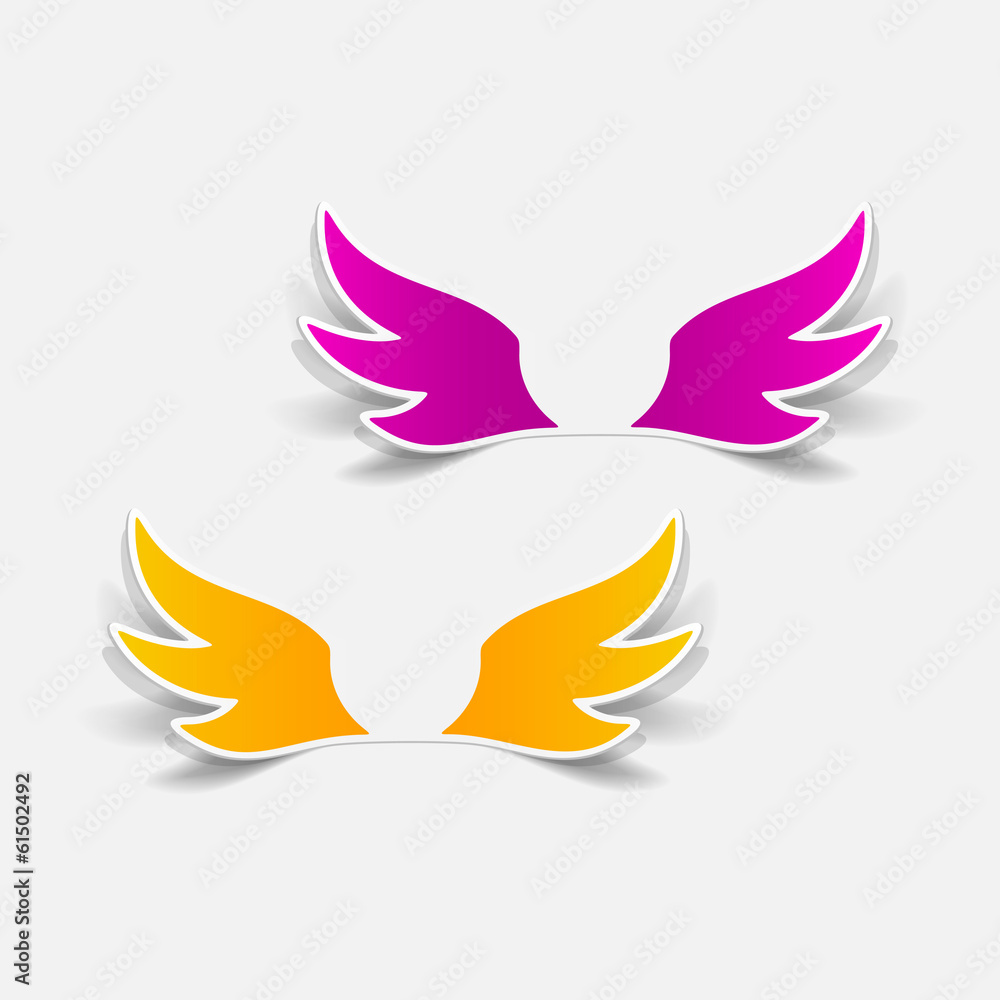 realistic design element: wing realistic design element: wing