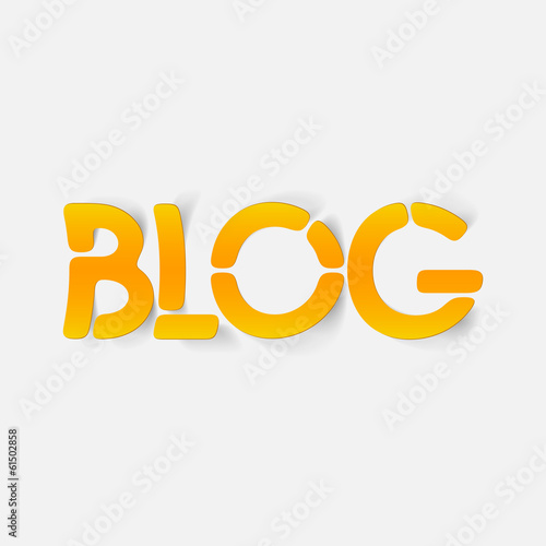 realistic design element: blog
