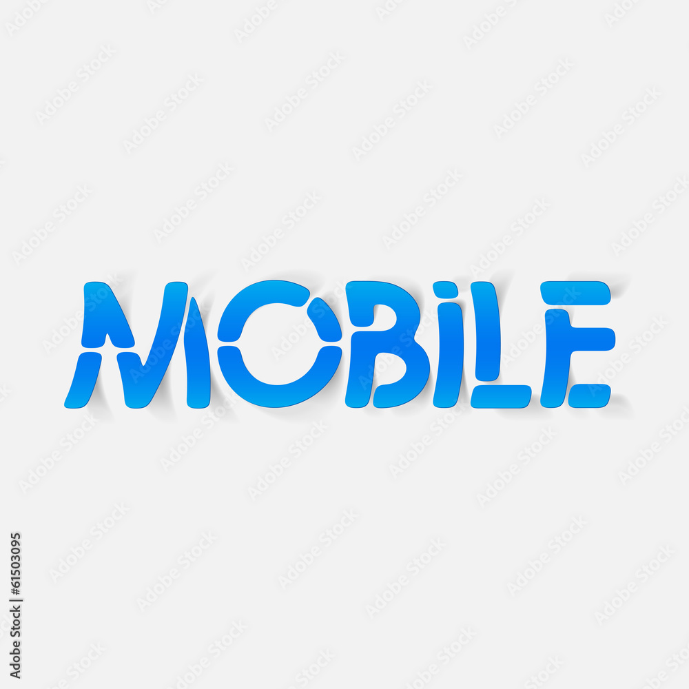 realistic design element: mobile