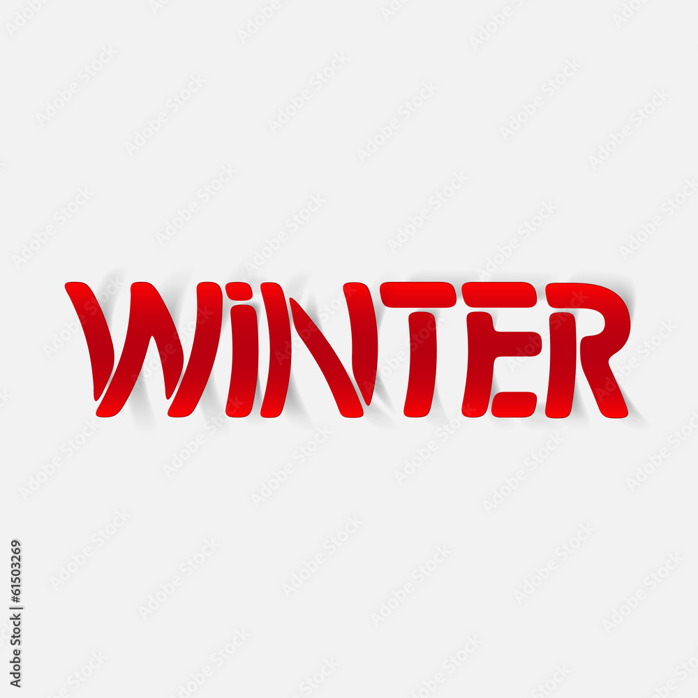 Plakat realistic design element: winter