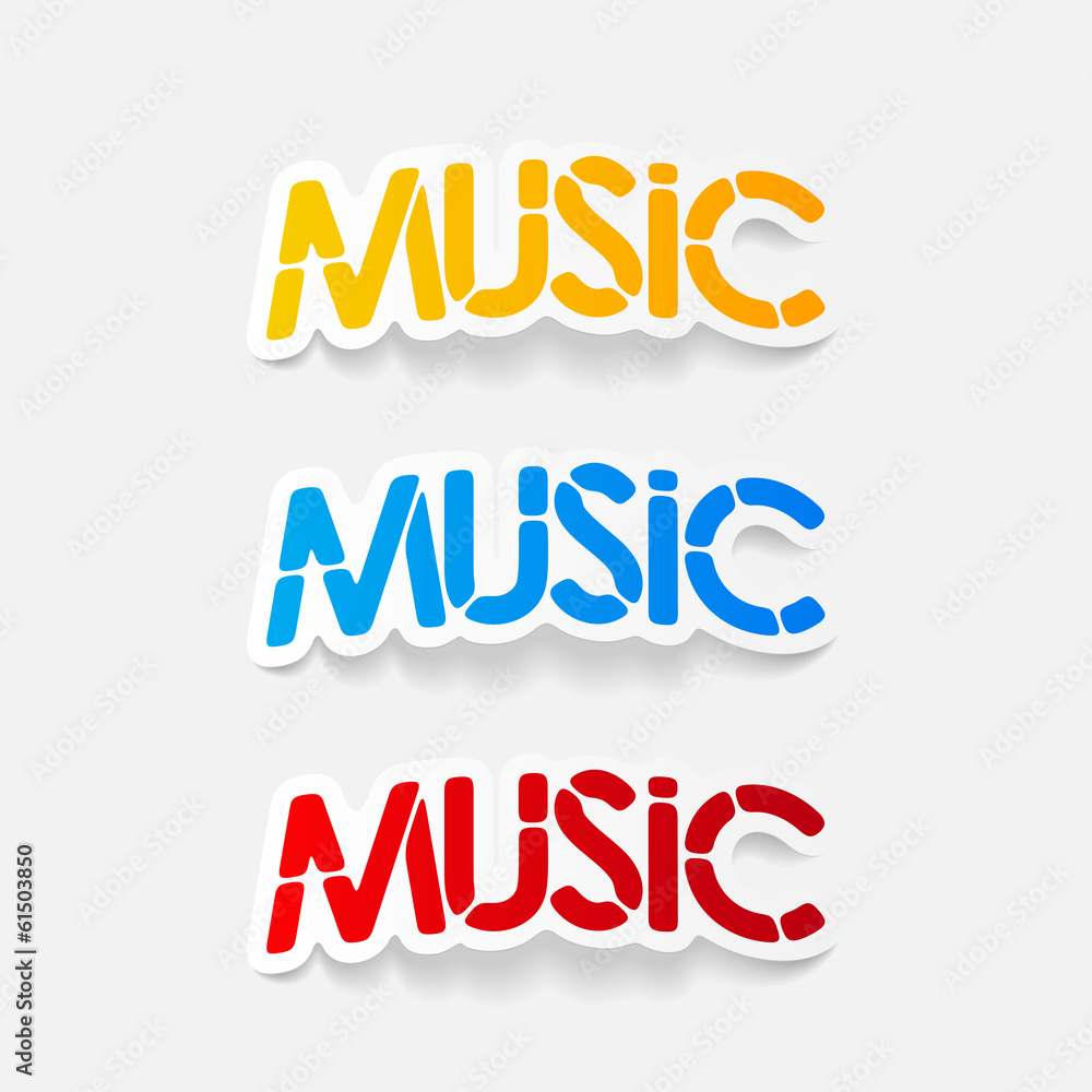 realistic design element: music