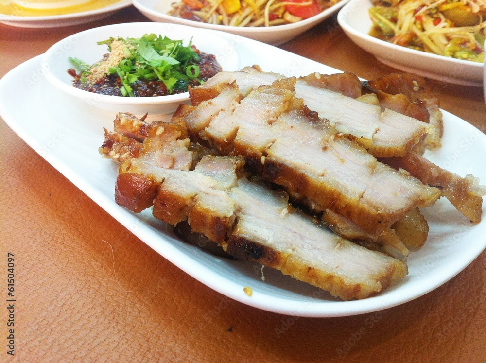 Grilled Pork with Thai style spicy dip
