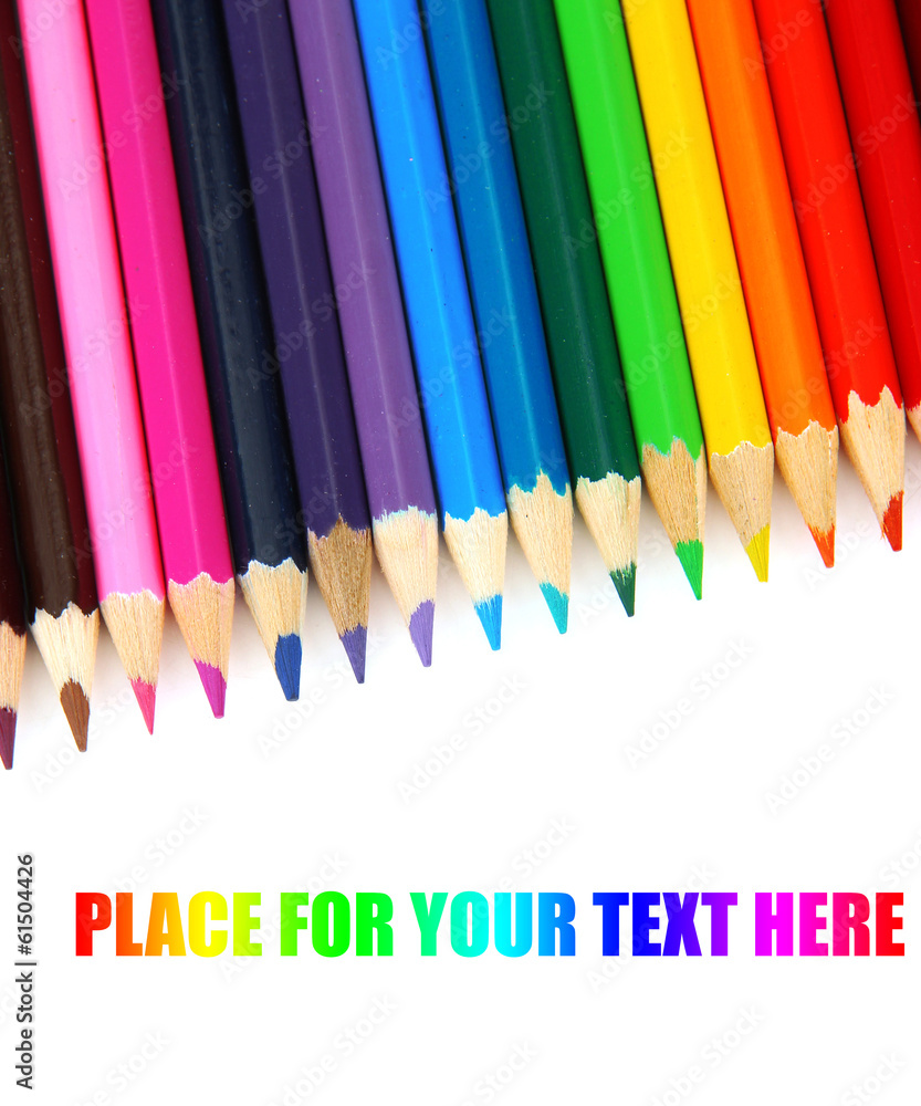 Colour pencils isolated on white Colour pencils isolated on white