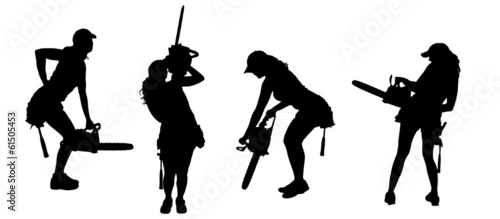 Vector silhouette of a woman.