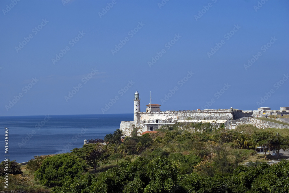 Naklejka premium Tres Santos Reyes Magnos del Morro Fort, Havana, Cuba