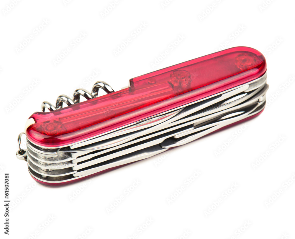 swiss knife on white swiss knife on white