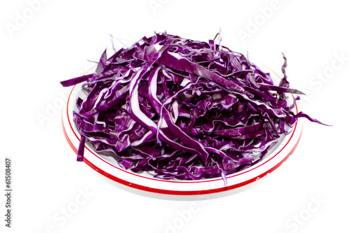 Frisch Geschnittener Rotkohl