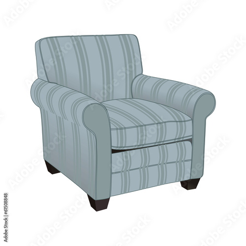 classic soft chair striped wooden legs