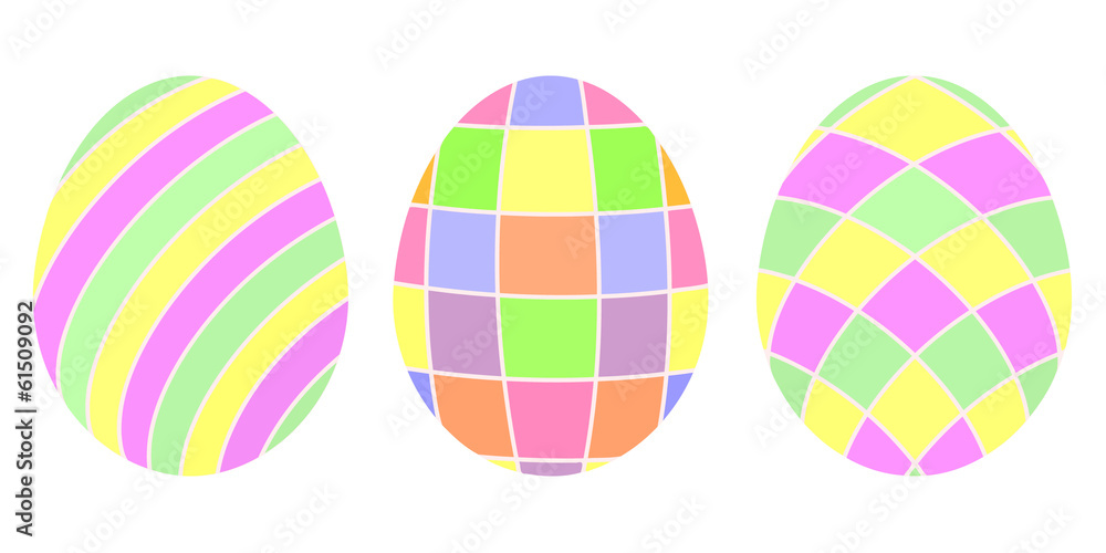 Drei Ostereier bunt Drei Ostereier bunt