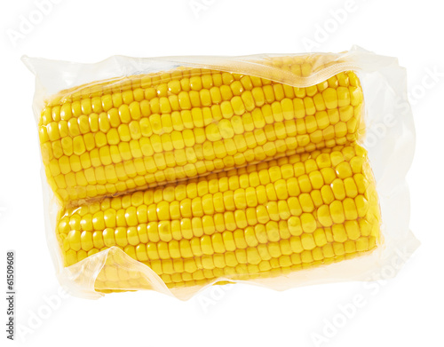 Cornstick corn on the cob in a packaging