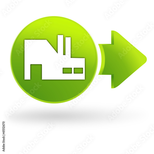 industrie sur symbole web vert