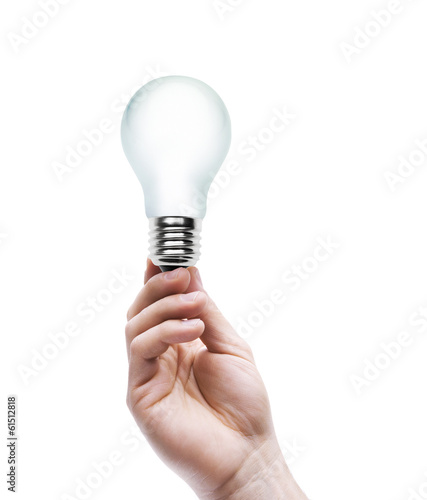 Glühbirne in der Hand