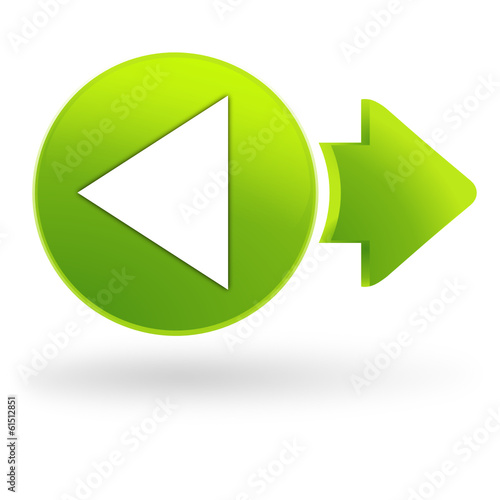 retour sur symbole web vert
