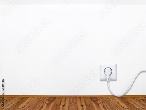 Steckdose an der Wand