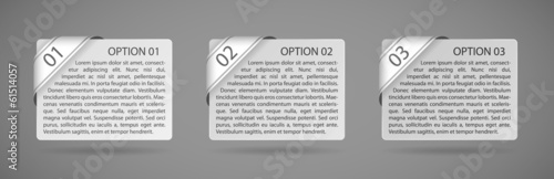 vector gray paper option labels