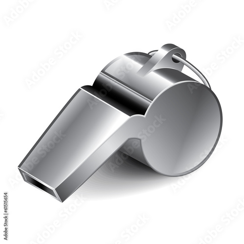 Metal whistle vector illustration