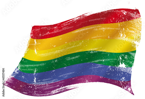 gay flag grunge