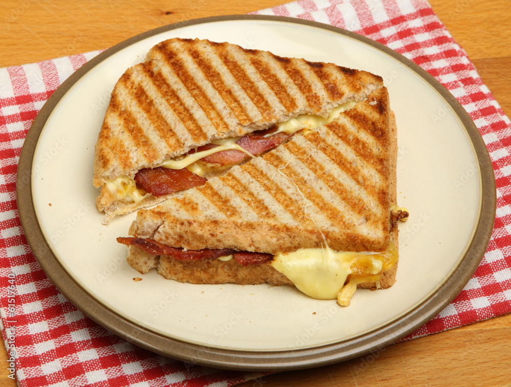 Toasted Sandwich with Bacon, Egg & Cheese