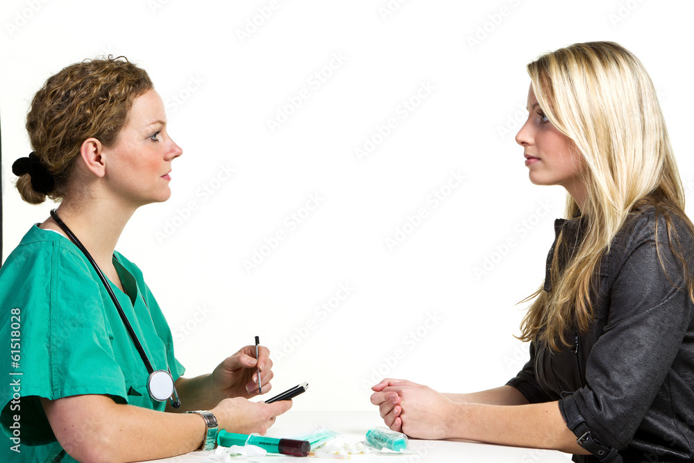 patient having a conversation with the doctor patient having a conversation with the doctor