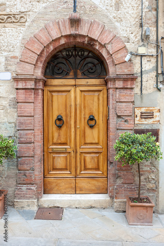 Old elegant door in Italy